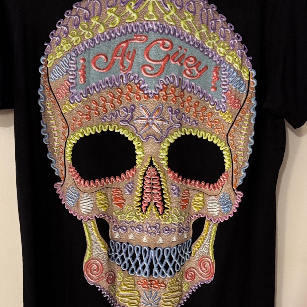Black Skull Graphic T-Shirt - Picture 3 of 3